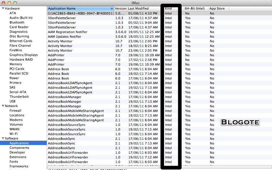 Apps on Mac OS X 10.7 Lion Blogote