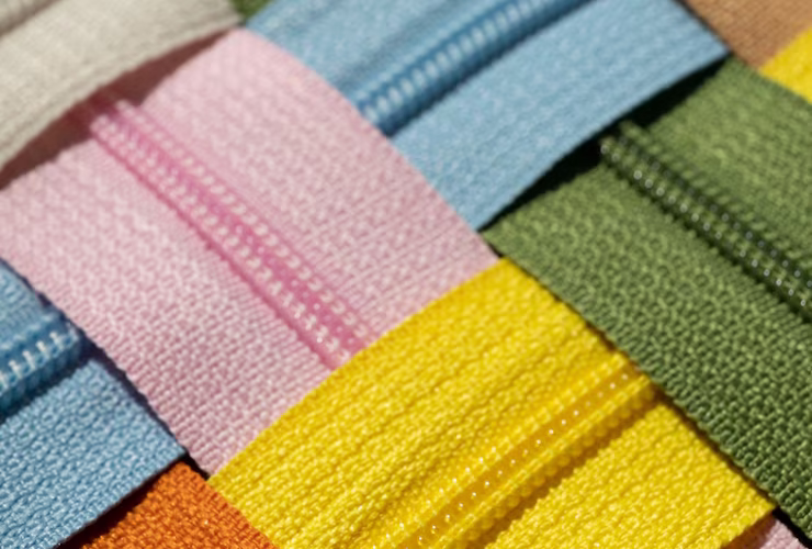 llustration showing various Nahttypen (types of seams) in fabric construction.