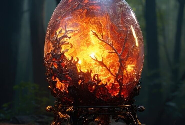 teasemoonga crystal showcasing its vibrant red hue and spiritual energy